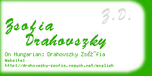 zsofia drahovszky business card